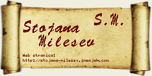 Stojana Milešev vizit kartica